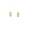 11mm Gold Inside Out Pave Huggie Earrings