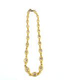 Gold White Topaz Pear Shape Bezel Stone Anklet