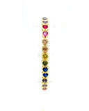 Multi Sapphire Heart Bracelet