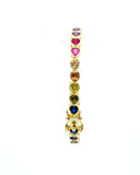 Multi Sapphire Heart Bracelet