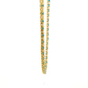 Gold Turquoise & Pave Tennis Necklace