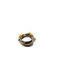 Two Tone Silver and Gold Rose Quartz Ring with Frogs