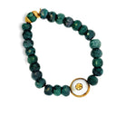 Emerald Roundels with Tibetan Coin Pearl