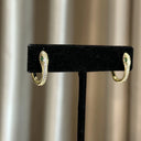 Gold and Silver Snake Hoop Earrings with Emerald Eyes