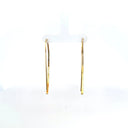 Gold Curved Half Pave Earrings