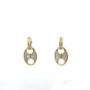 Gold Mother of Pearl Earrings (White,Black,Turquoise)