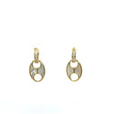 Gold Mother of Pearl Earrings (White,Black,Turquoise)
