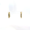 Gold Pave Rectangle Shape Earrings