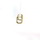 Gold Pave Rectangle Shape Earrings