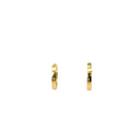 Gold Ruby Huggie Earrings