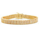 Gold Wave Tennis Bracelet