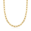 14k Gold Large Elongated Box Chain Necklace