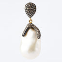 Baroque Pearl & Diamond Earrings