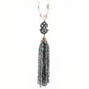 Baroque Pearl Necklace with Labraradorite Tassel