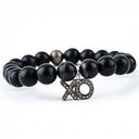 Black Onyx with Diamond XO Charm