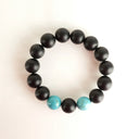 Black Onyx with Turquoise Beads