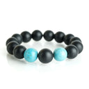 Black Onyx with Turquoise Beads