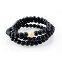 Black Onyx Wrap with Gold Stardust Bead