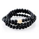Black Onyx Wrap with Gold Stardust Bead