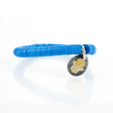 Blue African Vinyl Discs with Hamsa Charm