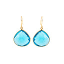Blue Quartz Pear shaped Earrings