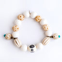 Bone and Diamond Nugget Beaded Bracelet