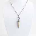 Bone Chain Link with Diamond Horn Tusk
