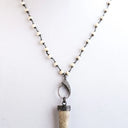 Bone Chain Link with Diamond Horn Tusk