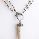 Bone Chain Link with Diamond Horn Tusk