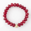 Cherry Opal roundels with Gold Stardust