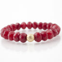 Cherry Opal roundels with Gold Stardust