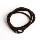 Chocolate Brown Leather Wrap with Diamond Bungee Clip