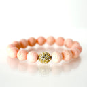 Coral with Gold Pave Crystal