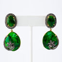 Diamond & Emerald Earrings