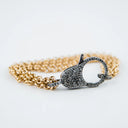 Diamond Lobster on Gold Rolo Chain