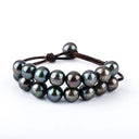 Double Row Gray Pearl Bracelet