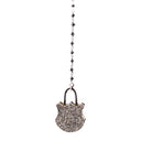 Double Sided Diamond Padlock on Black Spinell Link Chain