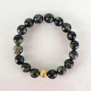 Faceted Agate with Gold Stardust