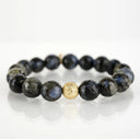 Faceted Agate with Gold Stardust