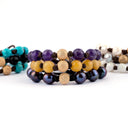 Faceted Black Onyx with Gold Stardust