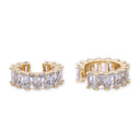 Gold Baguette Pave Ear Cuff