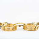 Gold Bangle with Diamond Stars
