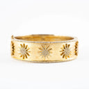 Gold Bangle with Diamond Stars