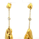 Gold Baroque Pearl Shaped Drop Earrings