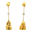 Gold Baroque Pearl Shaped Drop Earrings