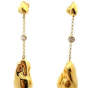 Gold Baroque Pearl Shaped Drop Earrings