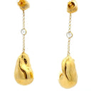 Gold Baroque Pearl Shaped Drop Earrings