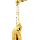 Gold Baroque Pearl Shaped Drop Earrings