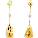 Gold Baroque Pearl Shaped Drop Earrings