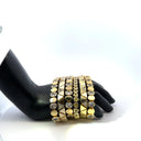 Gold Lemon Quartz Heart Stretch Bracelet